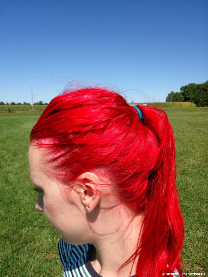 Термоядерный красный или ярко-красные волосы за одно окрашивание.