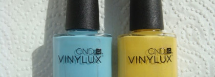 Vinylux CND Azure Wish №102 + Vinylux CND Bicycle Yellow №104