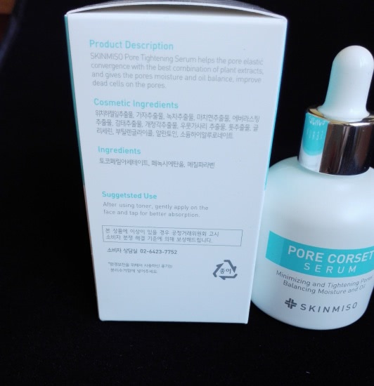 Сократить поры с pore corset serum от Skinmiso