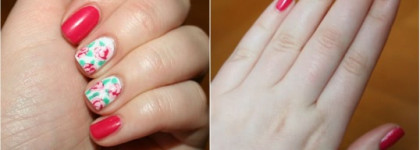 P2 Color Victim nail polish + дизайн ногтей "Весенние розы"