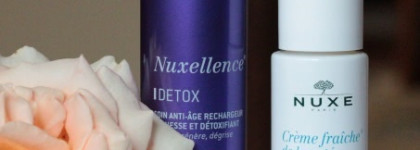 Сыворотки Nuxe в моем уходе: Nuxe Creme Fraiche Увлажняющий концентрат и Nuxe Nuxellence Ночной Детокс уход против старения