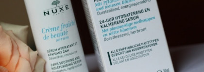 Сыворотки Nuxe в моем уходе: Nuxe Creme Fraiche Увлажняющий концентрат и Nuxe Nuxellence Ночной Детокс уход против старения