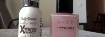 Ласковый и нежный дуэт Sally Hansen `Xtreme wear` и Avon nailwear pro+