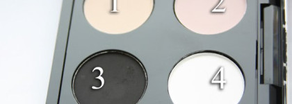 Набор для творчества - палетка MAC eye shadow в оттенках :Carbon, Gesso, Yogurt, Blanc type