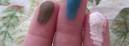 Бирюзовое настроение с тенями Just Eye Shadow # 290, Just Eye Shadow #784, Jeans Eye Shadow #731