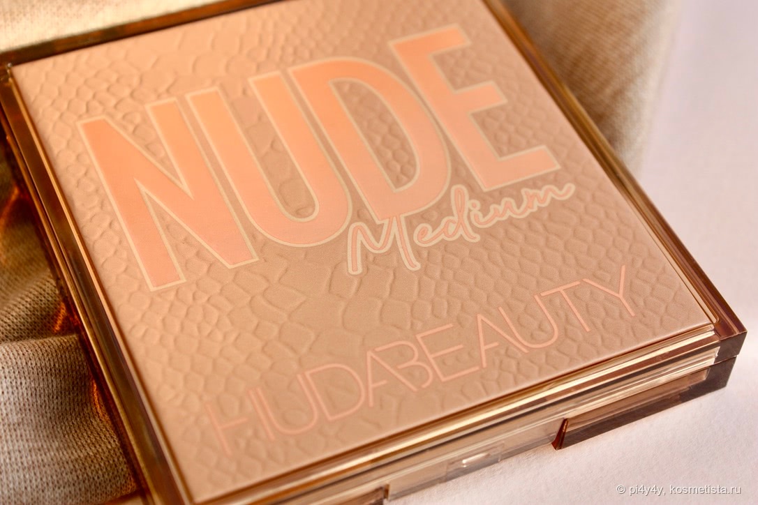 Палетка теней Huda Beauty Medium Nude Obsessions Eyeshadow Palette (солнечно)