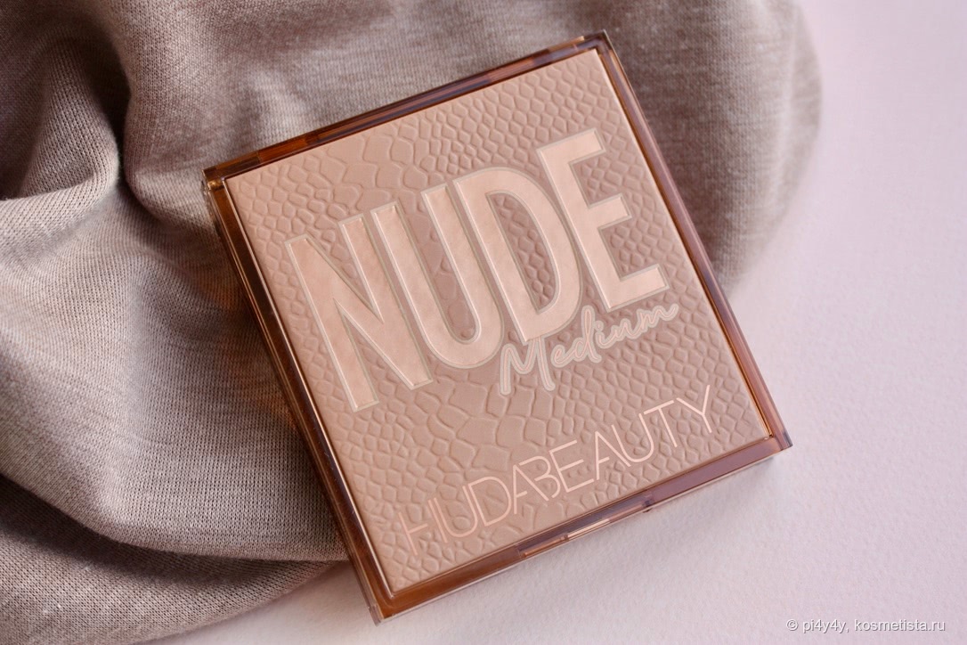 Палетка теней Huda Beauty Medium Nude Obsessions Eyeshadow Palette (пасмурный день)