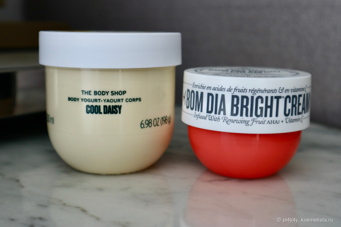 The Body Shop Body Yogurt Cool Daisy и Sol De Janeiro Bom Dia Bright Cream