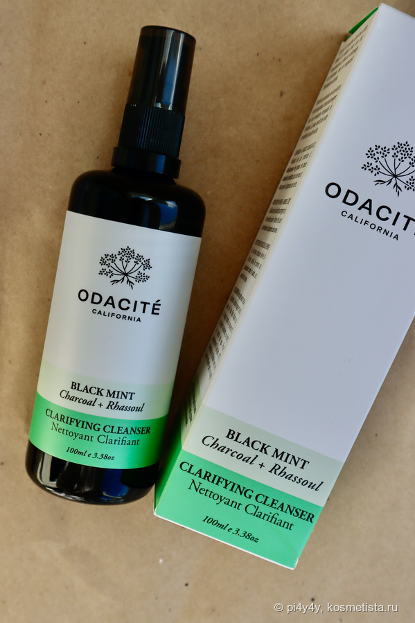 Odacite Black Mint Charcoal + Rhassoul Clarifying Cleanser