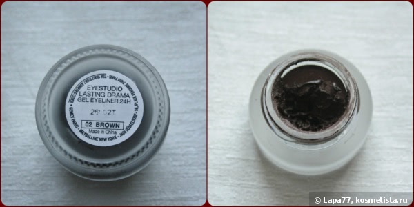 Моя ежедневная помощница: Maybelline New York EyeStudio Lasting Drama Gel Eyeliner №2 Brown