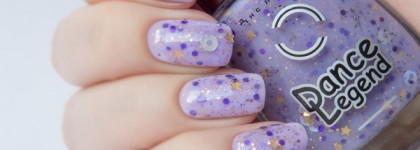 Лавандовое настроение с лаком Dance Legend Indistar + Glitter Base