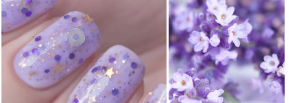 Лавандовое настроение с лаком Dance Legend Indistar + Glitter Base