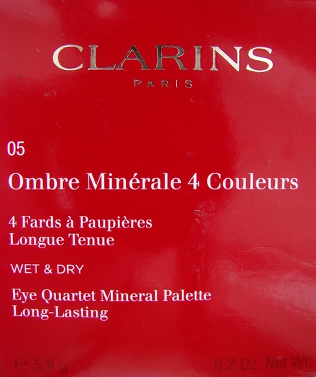 Тени-настроение Clarins Ombre Minérale 4 Couleurs Eye Quartet Mineral Palette #05 Violet