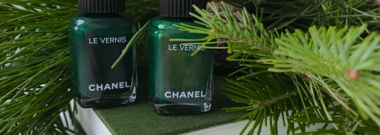 Chanel Le Vernis Longwear Nail Colour Fiction #582 и Emeraude #536: идея новогоднего маникюра