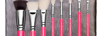 Набор базовых кистей косметичке Zoeva Pink Elements Classic Set: коза и синтетика