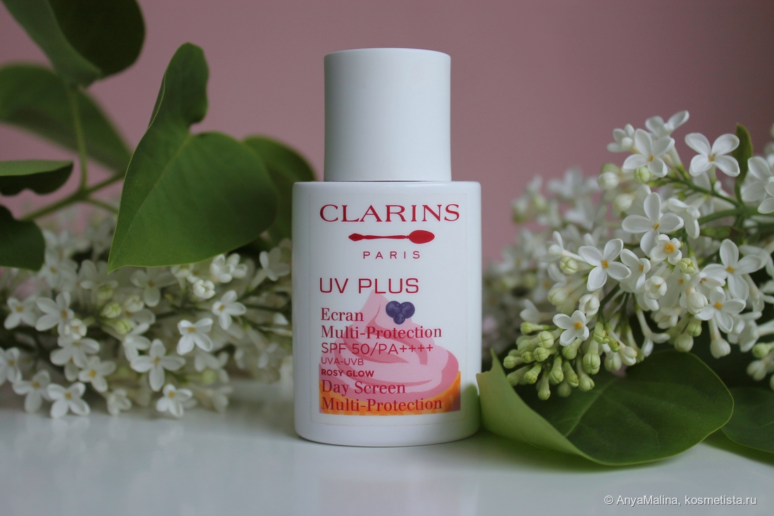 Clarins UV Plus Multi-Protection SPF 50/PA++++ UVA — UVB Rosy Glow Day Screen Солнцезащитный праймер/ Крем для защиты от солнца
