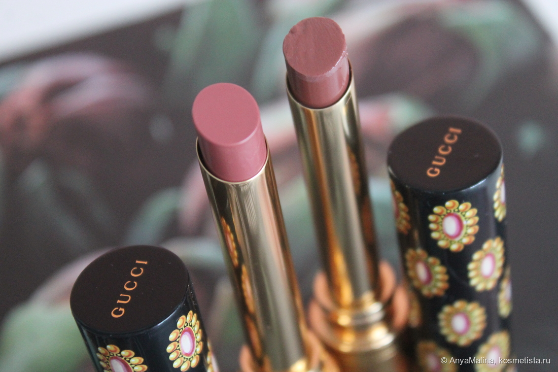 Gucci Glow & Care Lip Colour Rouge de Beauté Brillant 204 и 214