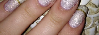 Первый день весны с белым песком Golden rose Holiday №70 + Golden rose nail art