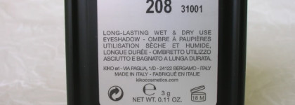 Цвета осени - тени Kiko Water Eyeshadow в оттенках № 208 Light Gold и № 206 Pearly Coffee