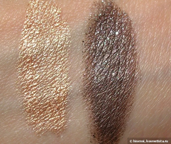 Цвета осени - тени Kiko Water Eyeshadow в оттенках № 208 Light Gold и № 206 Pearly Coffee
