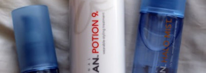 Мои любимые штучки - Potion 9 Wearable Styling Treatment, Halo Mist Weightless Shine spray и Liquid Gloss Derfizz-Polishing Drops от  Sebastian