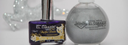 El Corazon Charm and Beauty #896 и El Corazon Модное верхнее покрытие-закрепитель с акрилом "Голография - искра" #421h/24