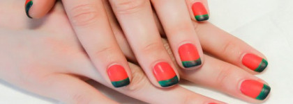 Арбузный маникюр с Zoya