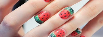 Арбузный маникюр с Zoya