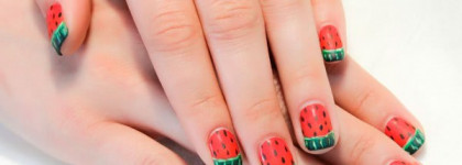 Арбузный маникюр с Zoya