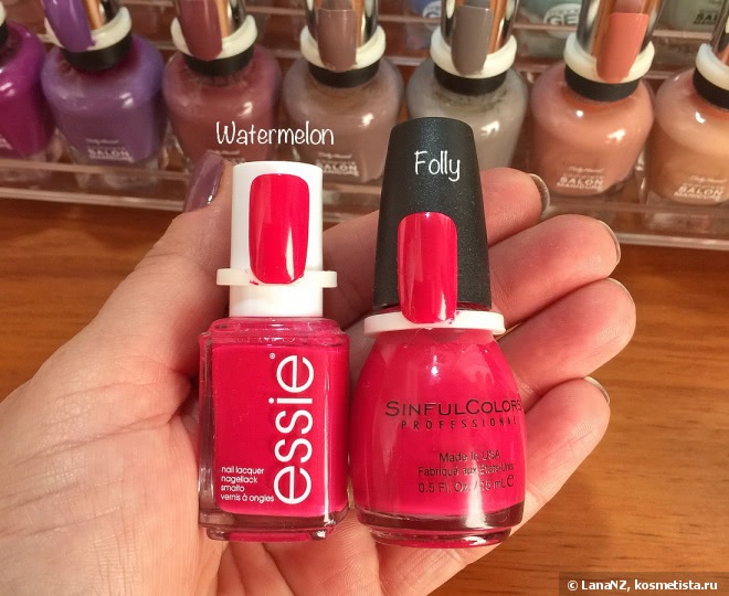 Лаки Essie и их дюпы от бюджетного бренда Sinful Colors