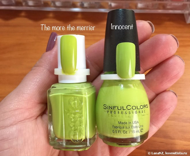 Лаки Essie и их дюпы от бюджетного бренда Sinful Colors