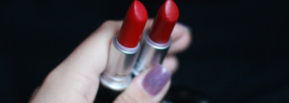 Сравнение идеальных красных: MAC Lipstick Retro Matte в оттенке Ruby Woo vs MAC Lipstick Matte в оттенке Russian Red