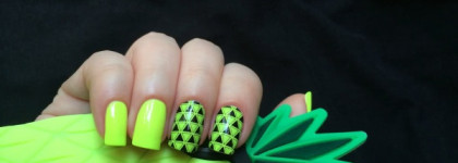 Неоновое лето c полосками Incoco и лаком Orly