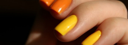 Капли солнца - Orly 40674 Crush on You и INM 160 Amber