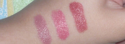 Три девицы под окном или мои любимые увлажняющие помады Lumene wild rose moisture lipstick spf 15  №81 " Карамельный матовый" , №83 " Персиково-розовый матовый", №67 " Бежево-красный матовый"