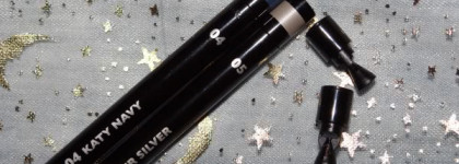 Guerlain. Fall 2013 Voilette de Madame. Guerlain Eye Pencil N°05, Amber Silver. Guerlain Eye Pencil N04, Katy navy