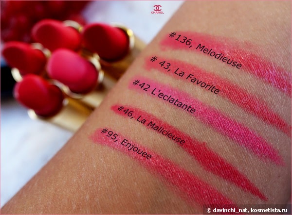 Ягодный мусс на губах с помадами Chanel Rouge Allure Velvet Luminous Matte  Lip Colour #46, La Malicieuse. Chanel Rouge Allure Luminuous Intense Lip  Colour #95, Enjouee, Отзывы покупателей