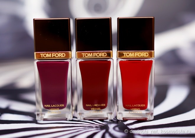 Прикоснуться к прекрасному. Tom Ford Nail Lacquer Plum Noir #09, Smoke Red #15, Bordeaux Lust #16