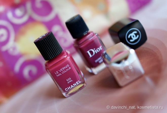 Chanel Le Vernis Nail Colour #April #533. Dior Vernis Couture Colour Gel Shine And Long Wear Nail Lacquer #988 Diorette