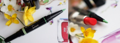 Dior Glowing Gardens Makeup Collection Spring 2016. Dior Diorshow Colour & Contour Eyeshadow & Eyeliner Duo #457 Water Lily. Dior Rouge Dior Couture Colour Voluptious Care #667, Rouge Pimpant