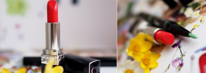 Dior Glowing Gardens Makeup Collection Spring 2016. Dior Diorshow Colour & Contour Eyeshadow & Eyeliner Duo #457 Water Lily. Dior Rouge Dior Couture Colour Voluptious Care #667, Rouge Pimpant