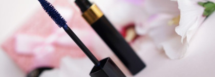 Акцент в макияже. Chanel Dimensions de Chanel Mascara # 30 Cobalt. Armani Sheer Blush #306 Attitude