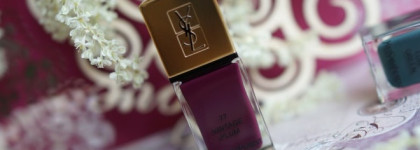 Винтаж цвета. YSL Scandal Makeup Collection Fall 2016. YSL La Lacque Couture Nail Lacquer # 77 Vintage Plum, # 76 Fur Green