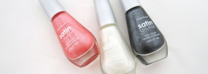 Новинки Sally Hansen Satin Glam №08 Silk Onyx, №05 Chic Pink и №02 Crystalline