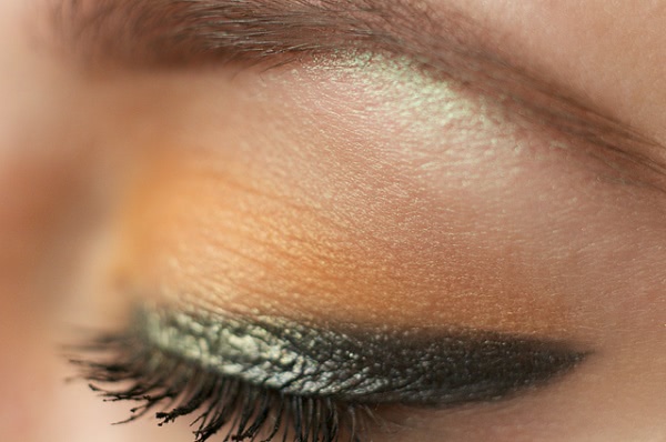 Tutorial. Autumn Duo - Green & Orange Eyes Make-up