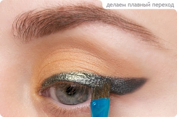 Tutorial. Autumn Duo - Green & Orange Eyes Make-up