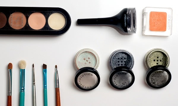 Tutorial. Autumn Duo - Green & Orange Eyes Make-up