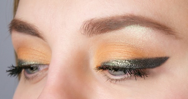 Tutorial. Autumn Duo - Green & Orange Eyes Make-up