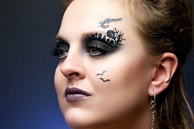Tutorial. Halloween Make-up with Face Lace