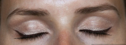 Lancome Ombre Hypnose Mono # P102 и YSL Moire Liquid Eyeliner # 06